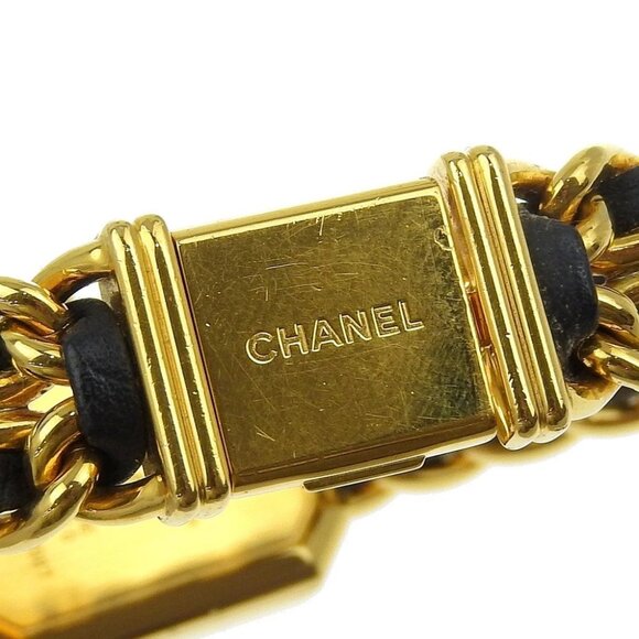 CHANEL Premiere L Watches H0001 blackDial Plated Gold/leather Quartz - Picture 7 of 8